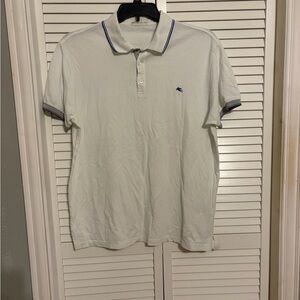 NWOT Etro Men's White Polo Shirt with Blue Accents